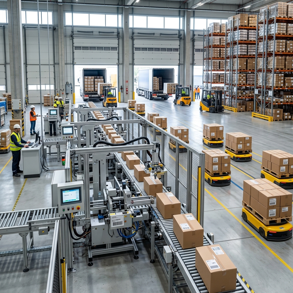 Factory production line automated assembly